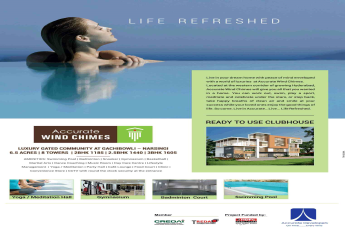 Pay just 5% now & no pre-EMI interest till completion at Accurate Wind Chimes in Gachibowli, Hyderabad